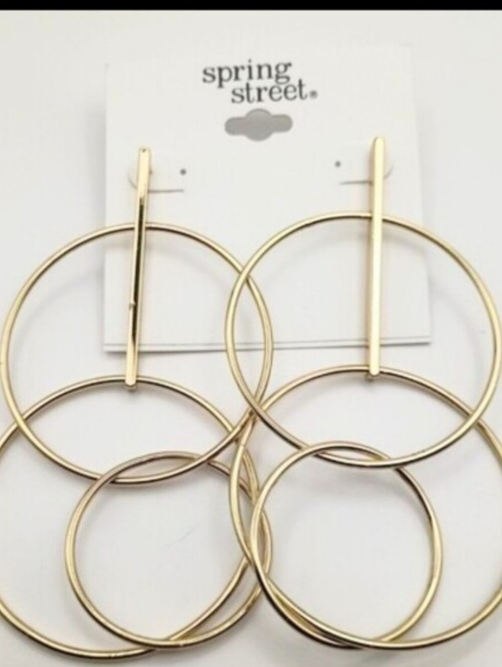 Spring Street Gold Multi-Hoop Drop Earrings